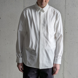 CURLY / CURLY& Co. (カーリー) 261-230222 [ REGULAR COLLAR SHIRT ] レギュラーカラーシャツ (WHITE) (BLUE)