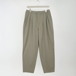 CURLY / CURLY& Co. (カーリー) 251-760414 [ SEERSUCKER 3 TUCK PANTS ] シアサッカージャージー シアサッカー3タックパンツ (KHAKI) (BLACK)