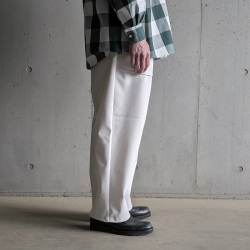 CURLY / CURLY& Co. (カーリー) 261-760225 [ SOLID DOUBLE-KNIT WIDE BAKER PANTS ] TEXBRIDハイゲージダンボールニット ワイドベイカーパンツ (IVORY)