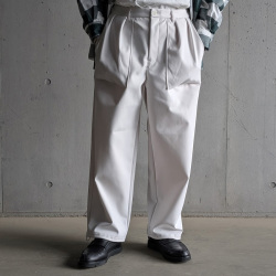 CURLY / CURLY& Co. (カーリー) 261-760225 [ SOLID DOUBLE-KNIT WIDE BAKER PANTS ] TEXBRIDハイゲージダンボールニット ワイドベイカーパンツ (IVORY)