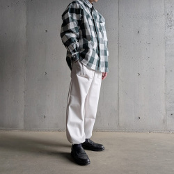 CURLY / CURLY& Co. (カーリー) 261-760225 [ SOLID DOUBLE-KNIT WIDE BAKER PANTS ] TEXBRIDハイゲージダンボールニット ワイドベイカーパンツ (IVORY)