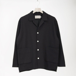CURLY / CURLY& Co. (カーリー) 251-230411 [ SEERSUCKER SHIRT JACKET ] シアサッカージャージー シアサッカーシャツジャケット (KHAKI) (BLACK)