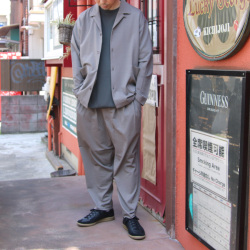 CURLY / CURLY& Co. (カーリー) 251-760414 [ SEERSUCKER 3 TUCK PANTS ] シアサッカージャージー シアサッカー3タックパンツ (KHAKI) (BLACK)