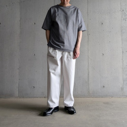 CURLY / CURLY& Co. (カーリー) 261-110414 [ STRIPE SURFKNIT BOAT-NECK TEE ] ストライプサーフニット ボートネックtシャツ (BLUE) (BLACK)