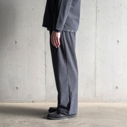 CURLY / CURLY& Co. (カーリー) 263-761015 [ TRICOT CORDUROY PANTS ] トリコットコーデュロイ イージーワイドパンツ (BLACK)  (CADET BLUE)