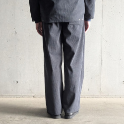 CURLY / CURLY& Co. (カーリー) 263-761015 [ TRICOT CORDUROY PANTS ] トリコットコーデュロイ イージーワイドパンツ (BLACK)  (CADET BLUE)