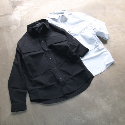 DESCENTE ALLTERRAIN 81 (デサントオルテライン81)  DOMVGB53 [OVER L/S SHIRT]　CORDURA NYLON オーバーロングスリーブシャツ   (BLACK)