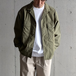 EEL PRODUCTS (イール プロダクツ) E-26101  [STORAGE JACKET/ストレージジャケット] 高密度コットン シャツジャケット (OLIVE)
