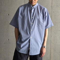 EEL PRODUCTS (イール/イールプロダクツ) 25406A [コンカラシャツ 1/2]   オーバーサイズド S/S シャツ (SAX) 