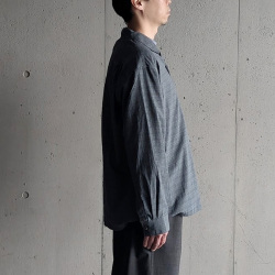 EEL PRODUCTS (イール/イールプロダクツ)E-26401 [SENKOU HANABI/線香花火] オープンカラーL/Sシャツ (BLUE CHECK)