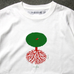 EEL PRODUCTS (イール プロダクツ) E-24527 [OFRANCE×Paul Cox] E-24526 [HOME×Paul Cox] E-24527 [LIFE×Paul Cox] クルーネックプリントTシャツ (WHITE)