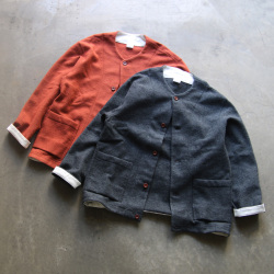 EEL PRODUCTS (イール プロダクツ) E-23171  [Mushroom Jacket / マッシュルームジャケット] ノーカラージャケット (2COLOR)