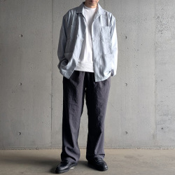 EEL PRODUCTS (イール プロダクツ) E-26409 [ MARCHING SHIRTS / マーチングシャツ]  オープンカラーシャツジャケット (SAX)