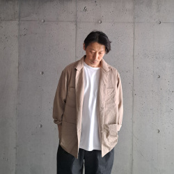 EEL PRODUCTS (イール プロダクツ) E-25102 [ MARCHING SHIRTS / マーチングシャツ]  オープンカラーシャツジャケット (BEIGE)