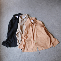 EEL PRODUCTS (イール プロダクツ) E-25102 [ MARCHING SHIRTS / マーチングシャツ]  オープンカラーシャツジャケット (BLACK)