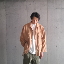 EEL PRODUCTS (イール プロダクツ) E-25102 [ MARCHING SHIRTS / マーチングシャツ]  オープンカラーシャツジャケット (ORANGE)