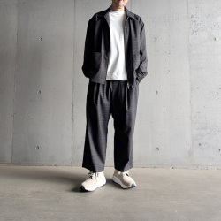 EEL PRODUCTS (イール プロダクツ) E-26100  [PIANO JACKET/ピアノジャケット] サマーウール ブルゾン (BROWN/BLACK)