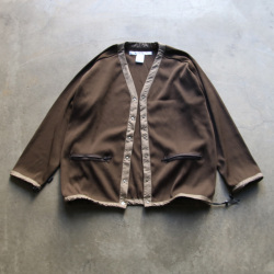 EEL PRODUCTS (イール プロダクツ) E-24502  [スライスカーデ /SLICE CARDIGAN] ポリエステルリブ カーディガン(2COLOR)