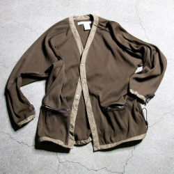 EEL PRODUCTS (イール プロダクツ) E-24502  [スライスカーデ /SLICE CARDIGAN] ポリエステルリブ カーディガン(2COLOR)