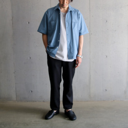 EEL PRODUCTS (イール プロダクツ) E-22400 [トコナツ シャツ] コットン ポリエステル S/S シャツ (BLUE)