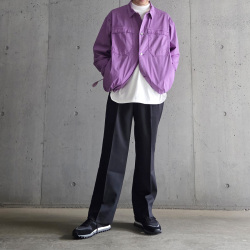 FANTASTICDAYS （ファンタスティックデイズ） [ 2P WIDE-M ] ポリエステルウールツイル ワイド2プリーツ ワイド スラックス (BLACK)