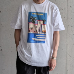 FAUX (フォー) / ATELIER AMELOT (アトリエ・アメロ) [FAUX AIR FRANCE FRENCH RIVIERA]  [SWISS AIR] クルーネックプリントTシャツ (WHITE)