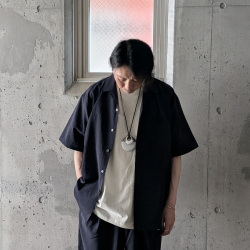FLISTFIA(フリストフィア) OS03016 [ Open Collar Short Sleeve Shirts ] オープンカラーS/S シャツ (ModernNavy) (GreyishBlue)
