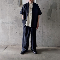 FLISTFIA(フリストフィア) OS03016 [ Open Collar Short Sleeve Shirts ] オープンカラーS/S シャツ (ModernNavy) (GreyishBlue)