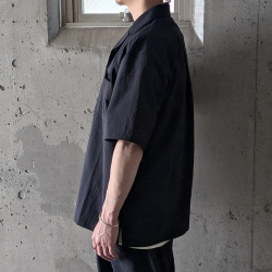 FLISTFIA(フリストフィア) OS03016 [ Open Collar Short Sleeve Shirts ] オープンカラーS/S シャツ (ModernNavy) (GreyishBlue)