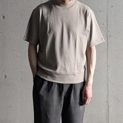 GICIPI ( ジチピ ) 2603P / TONNO（トーンノ）/ クルーネック リラックスフィット Tシャツ (Bianco/WHITE) (Nero/BLACK)(Pergamena/GREIGE)