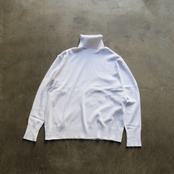 　GICIPI ( ジチピ ) 2202A / TIGRE(ティーグレ) / UNISEX (MEN'S)/ COTTON TURTLE NECK L/S /タートルネック ニットソー (Bianco/ホワイト) 