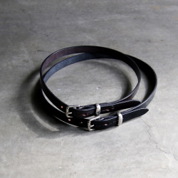  HERALDIC BELTS (ヘラルディックベルト) [3/4 INCH BRIDLE LEATHER BELT] 幅18mm ブライドルレザーベルト (BLACK /SILVER BUCKLE)(DARK HAVANA /SILVER BUCKLE) MADE IN ENGLAND 