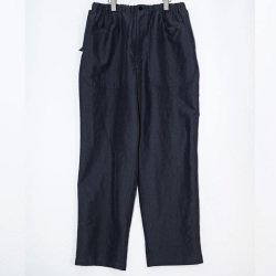 Jipijapa (ヒピハパ) Pactch pocket easy-pants (パッチポケットイージーパンツ (キュプラリネンコットン)) (NAVY) (BEIGE)  