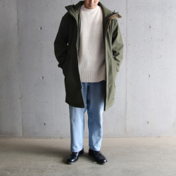 KLASICA (クラシカ) [TRANSIT] HAND FLAME 3PLY SUPER FINE MELINO 7G TECH CONVERSION RELAV FIT CREW NECK PULL OVER / 変則 ハンドフレーム リラックスシルエット クルーネックセーター (NATURAL)