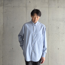 LAMOND (ラモンド) LM-S-077-CT [Cotton Creased Shirts Jacket] コットニー クリーズド シャツジャケット (AQUA BLUE) (MOSS CHARCOAL)