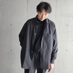 LAMOND (ラモンド) LM-S-077-CT [Cotton Creased Shirts Jacket] コットニー クリーズド シャツジャケット (AQUA BLUE) (MOSS CHARCOAL)