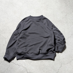 LAMOND (ラモンド) LM-C-214 [ STITCH WORK LIGHT SWEAT ] ステッチワーク ライトスウェット (ASH GRAY) (BLACK)