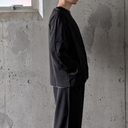 LAMOND (ラモンド) LM-C-193-TH [Twill Twist Cardigan Jacket] ツイルツイスト カーディガン ジャケット (BLACK)