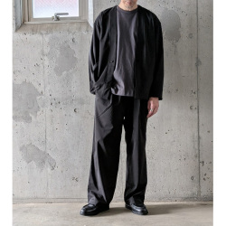 LM-P-140-TH [Twill Twist Wide Pants] ツイルツイストワイドイージーパンツ (BLACK)