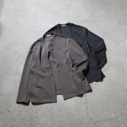 LAMOND (ラモンド) LM-C-193-TW [Twill Twist Cardigan Jacket] ツイルツイスト カーディガン ジャケット (BLACK) (DARK BROWN)