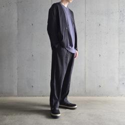 LAMOND (ラモンド) LM-C-193-TW [Twill Twist Cardigan Jacket] ツイルツイスト カーディガン ジャケット (BLACK) (DARK BROWN)