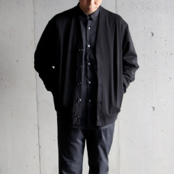 LAMOND (ラモンド) LM-C-183-CT [HEAVY JERSEY CARDIGAN] ヘビージャージーカーディガン (BLACK) 