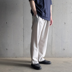 LAMOND (ラモンド) [LM-P-101-UM]  NEW SEMI WIDE SHARI PANTS  /シャリパンツ (CHAMBRAY BLACK) (ASH GRAY)