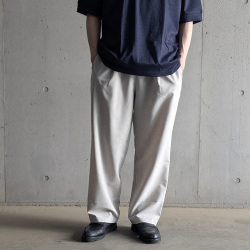 LAMOND (ラモンド) [LM-P-101-UM]  NEW SEMI WIDE SHARI PANTS  /シャリパンツ (CHAMBRAY BLACK) (ASH GRAY)