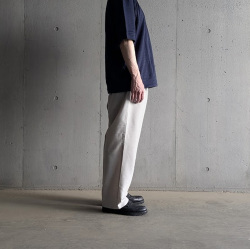 LAMOND (ラモンド) [LM-P-101-UM]  NEW SEMI WIDE SHARI PANTS  /シャリパンツ (CHAMBRAY BLACK) (ASH GRAY)