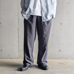 LAMOND (ラモンド) [LM-P-101-UM]  NEW SEMI WIDE SHARI PANTS  /シャリパンツ (CHAMBRAY BLACK) (ASH GRAY)