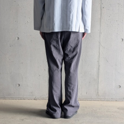 LAMOND (ラモンド) [LM-P-101-UM]  NEW SEMI WIDE SHARI PANTS  /シャリパンツ (CHAMBRAY BLACK) (ASH GRAY)