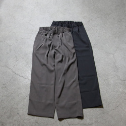 LAMOND (ラモンド) LM-P-130-TW [Twill Twist Center Seam Pants] ツイル ツイスト センターシーム イージーパンツ (BLACK) (DARK BROWN)