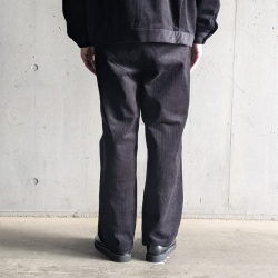LAMOND (ラモンド) LM-P-137-CDY [Corduroy Standard Wide Pants] コーデュロイスタンダードワイドイージーパンツ(BLACK) (DARK MOSS)