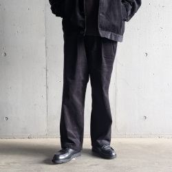 LAMOND (ラモンド) LM-P-137-CDY  [Corduroy Standard Wide Pants] コーデュロイスタンダードワイドイージーパンツ (BLACK) (DARK MOSS)